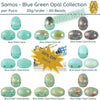 WHOLESALE! Samos par Puca, 20g, Blue Green Opal Collection, 8 Finishes - The Argus Collection