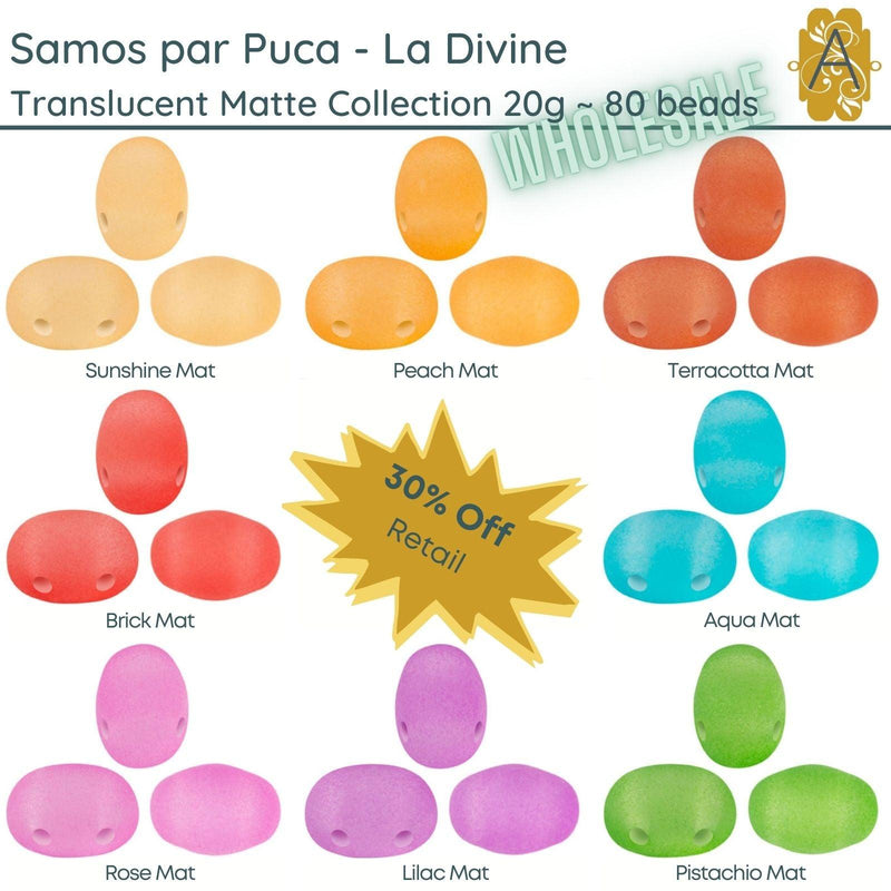 WHOLESALE! Samos par Puca, 20g., La Divine Translucent Matte Collection, 8 colors - The Argus Collection