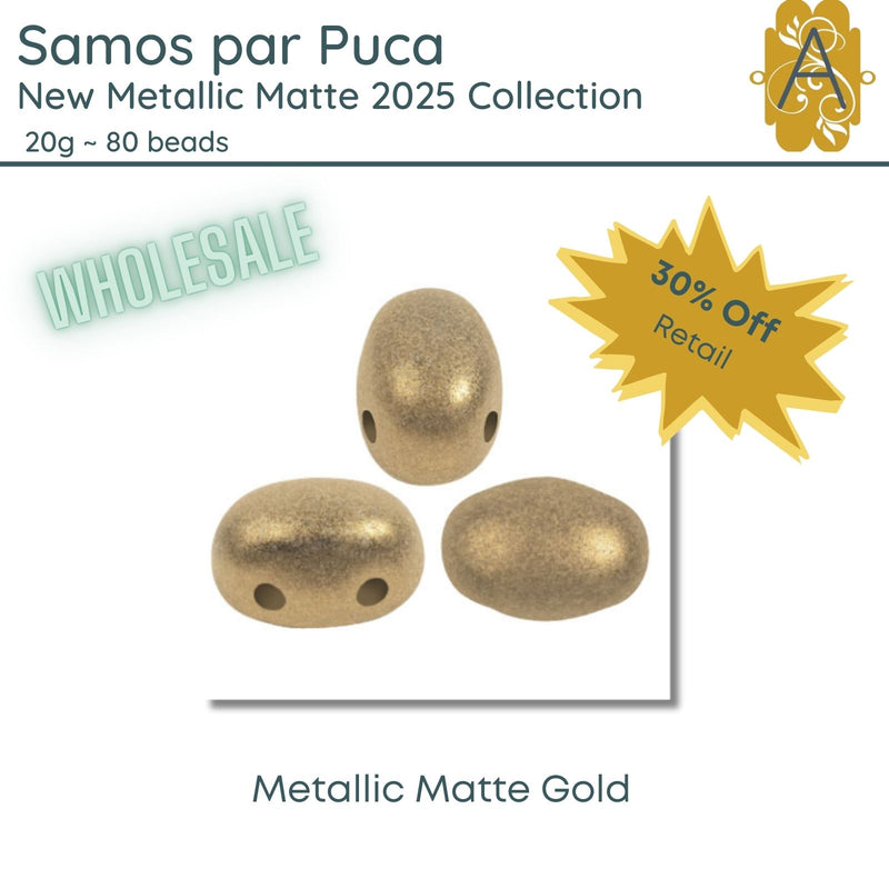 WHOLESALE, Samos par Puca, 20g, New Metallic Matte Collection 2025, 10 colors - The Argus Collection