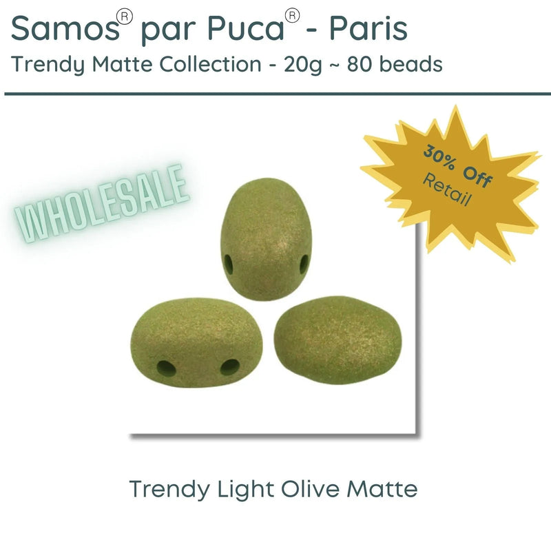 WHOLESALE, Samos par Puca, 20g., Trendy Matte Collection, 10 colors - The Argus Collection