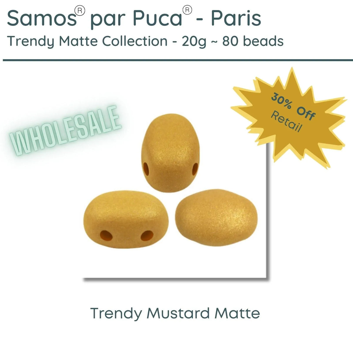 WHOLESALE, Samos par Puca, 20g., Trendy Matte Collection, 10 colors - The Argus Collection