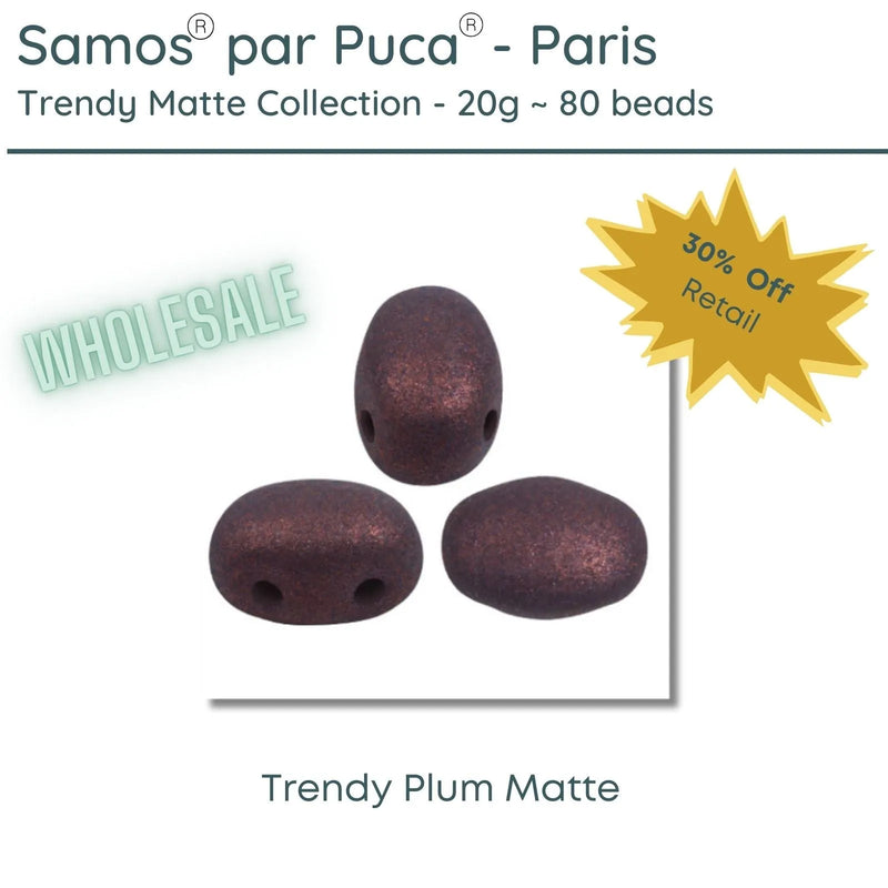 WHOLESALE, Samos par Puca, 20g., Trendy Matte Collection, 10 colors - The Argus Collection