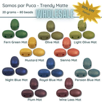 WHOLESALE, Samos par Puca, 20g., Trendy Matte Collection, 10 colors - The Argus Collection