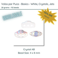 WHOLESALE - Volos Beads par Puca in The Basics Collection in Crystal AB, 20 grams of beads. - The Argus Collection