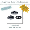 WHOLESALE - Volos Beads par Puca in The Basics Collection in Jet Hematite, 20 grams of beads. - The Argus Collection