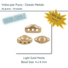 WHOLESALE. Volos Beads par Puca in Light Gold Color, 20 grams of beads. - The Argus Collection