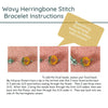 Wavy Herringbone Stitch Bracelet Pattern - The Argus Collection