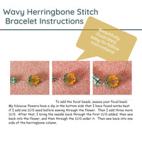 Wavy Herringbone Stitch Bracelet Pattern - The Argus Collection