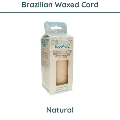 Knot-It®, Waxed Brazilian Cord, 144 Meter Spools, White or Natural - The Argus Collection