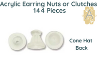 Wholesale, Bead-ssentials ®, Acrylic Earring Nuts, Backs or Clutches, 144 Pieces - The Argus Collection