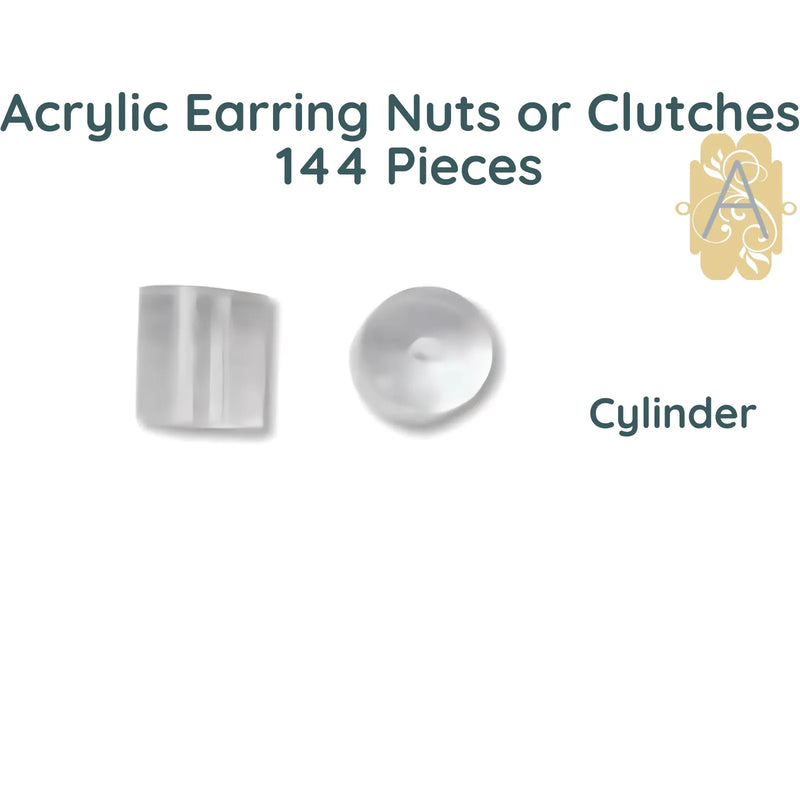 Wholesale, Bead-ssentials ®, Acrylic Earring Nuts, Backs or Clutches, 144 Pieces - The Argus Collection