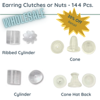 Wholesale, Bead-ssentials ®, Acrylic Earring Nuts, Backs or Clutches, 144 Pieces - The Argus Collection