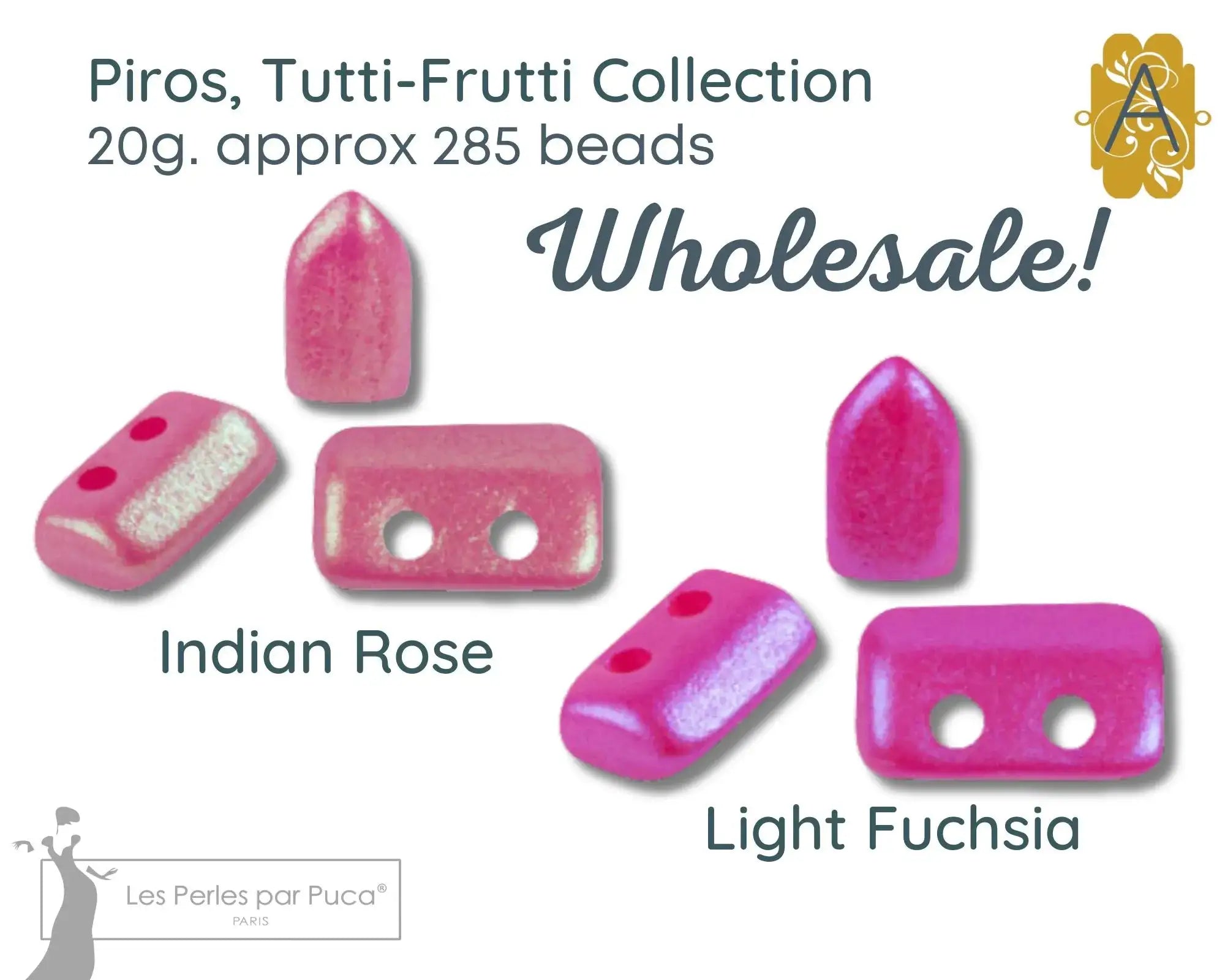 WHOLESALE! Piros par Puca, 'Tutti Frutti' Collection (20g. ~285 Beads) - The Argus Collection