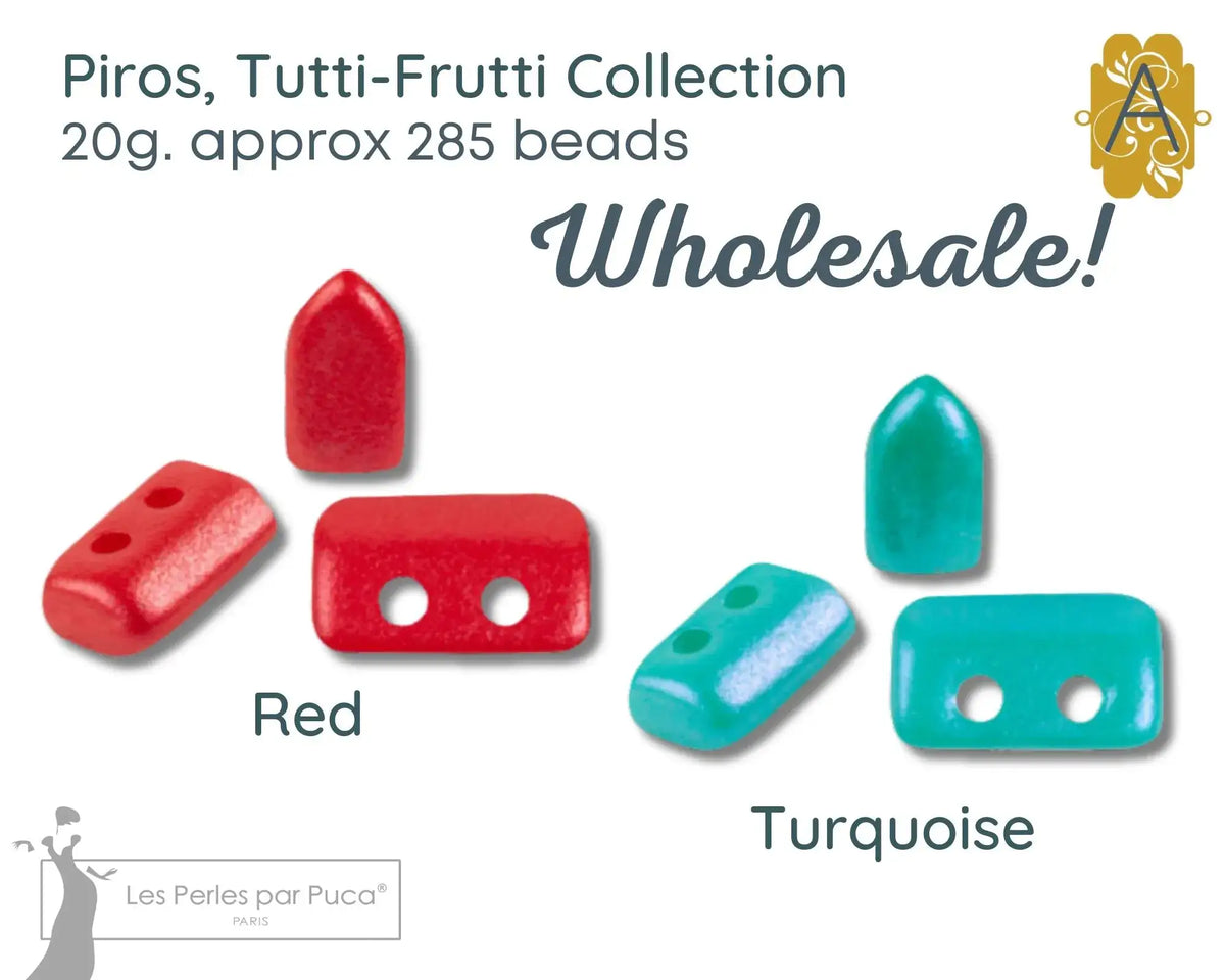 WHOLESALE! Piros par Puca, 'Tutti Frutti' Collection (20g. ~285 Beads) - The Argus Collection