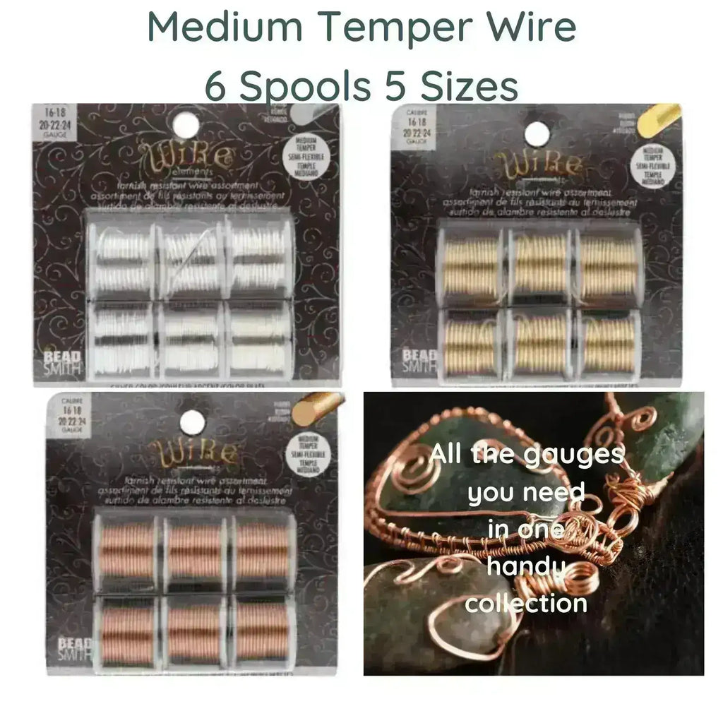 German-Style Wire, Medium Temper Assortment, 6 Spools, 5 Gauges – The ...