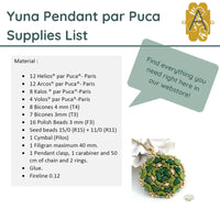 Yuna Pendant Pattern par Puca - The Argus Collection