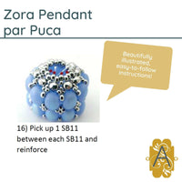 Zora Pendant Pattern par Puca - The Argus Collection