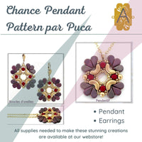 Chance Pendant and Earring Pattern par Puca - The Argus Collection