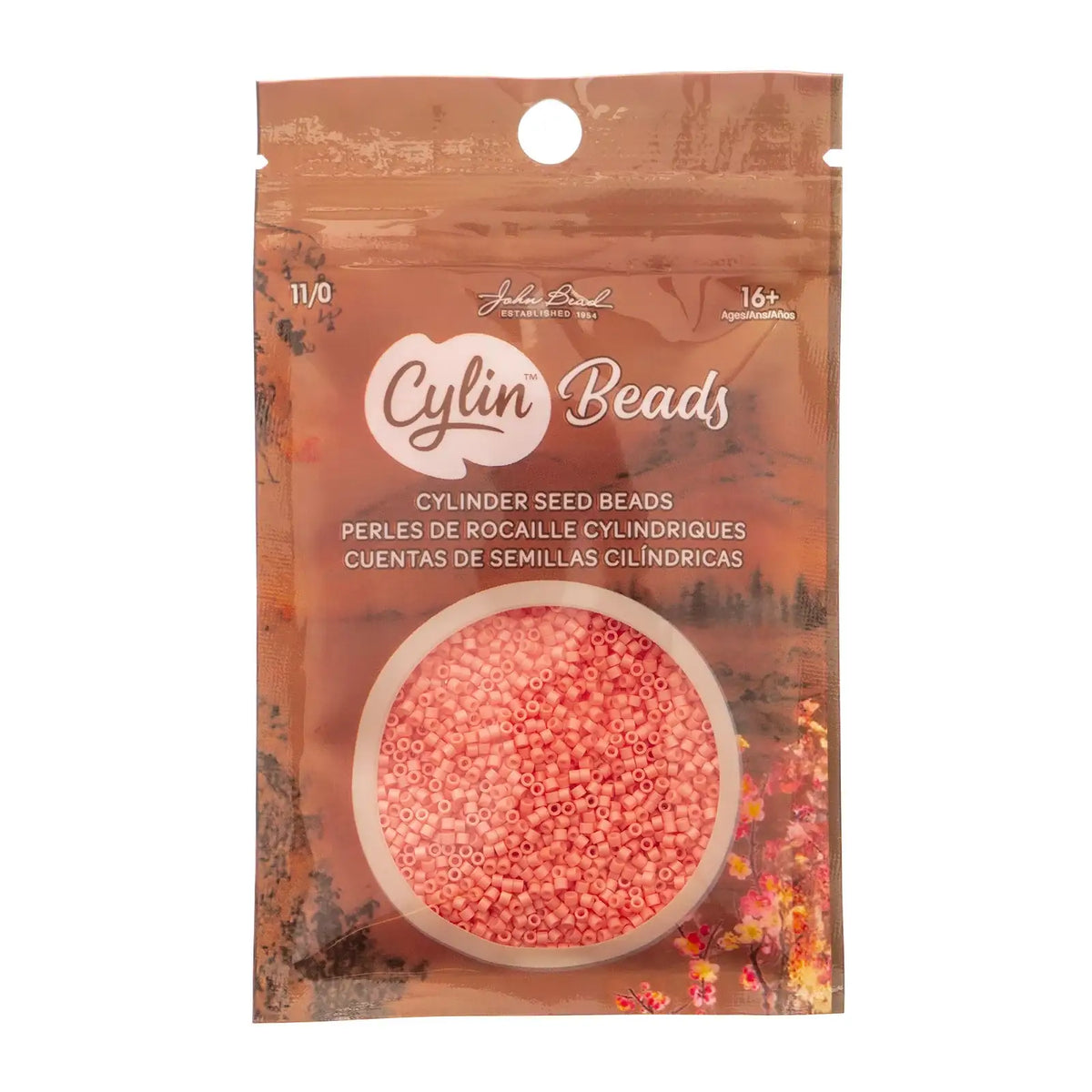 Cylin™ Beads 11/0, CY11-1100 Opaque Soft Coral Pink, 25g - Cylin™ Beads 11/0, CY11-1100 Opaque Soft Coral Pink, 25g - Default Title , The Argus Collection