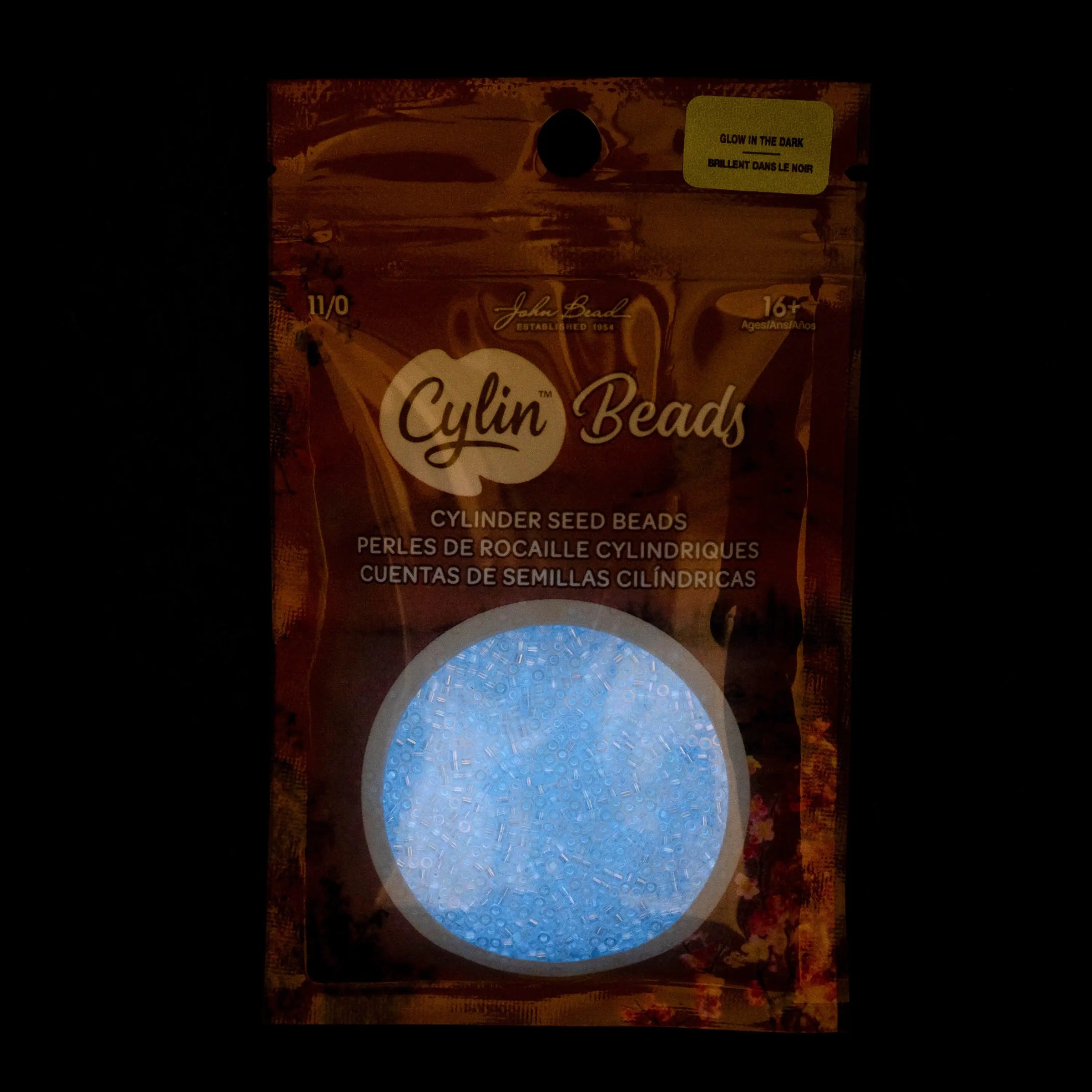 Cylin™ Beads 11/0, CY11-1116 Glow in Dark AB White to Sky, 25g - Cylin™ Beads 11/0, CY11-1116 Glow in Dark AB White to Sky, 25g - Default Title , The Argus Collection