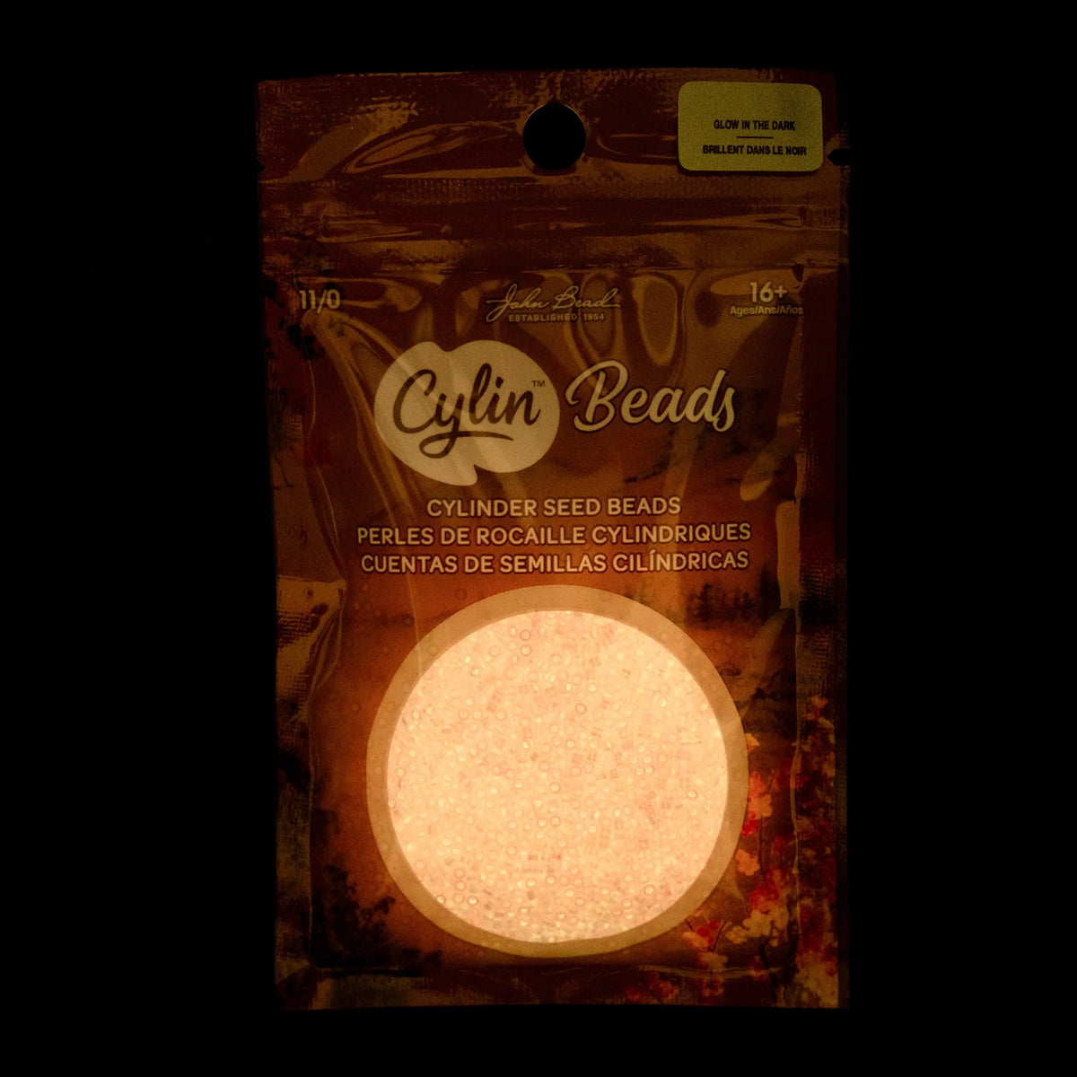 Cylin™ Beads 11/0, CY11-1117 Glow in Dark AB Pink, 25g - Cylin™ Beads 11/0, CY11-1117 Glow in Dark AB Pink, 25g - Default Title , The Argus Collection