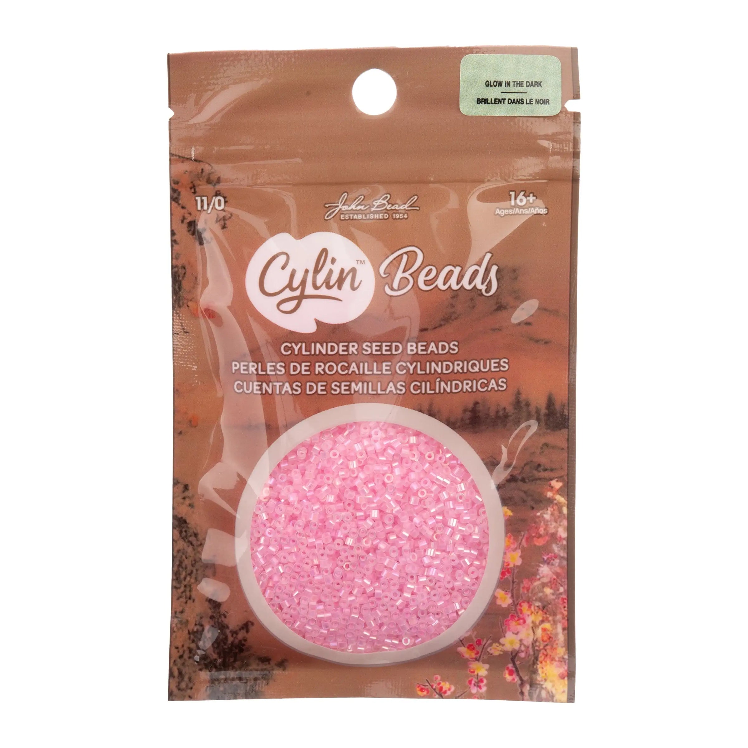 Cylin™ Beads 11/0, CY11-1117 Glow in Dark AB Pink, 25g - Cylin™ Beads 11/0, CY11-1117 Glow in Dark AB Pink, 25g - Default Title , The Argus Collection