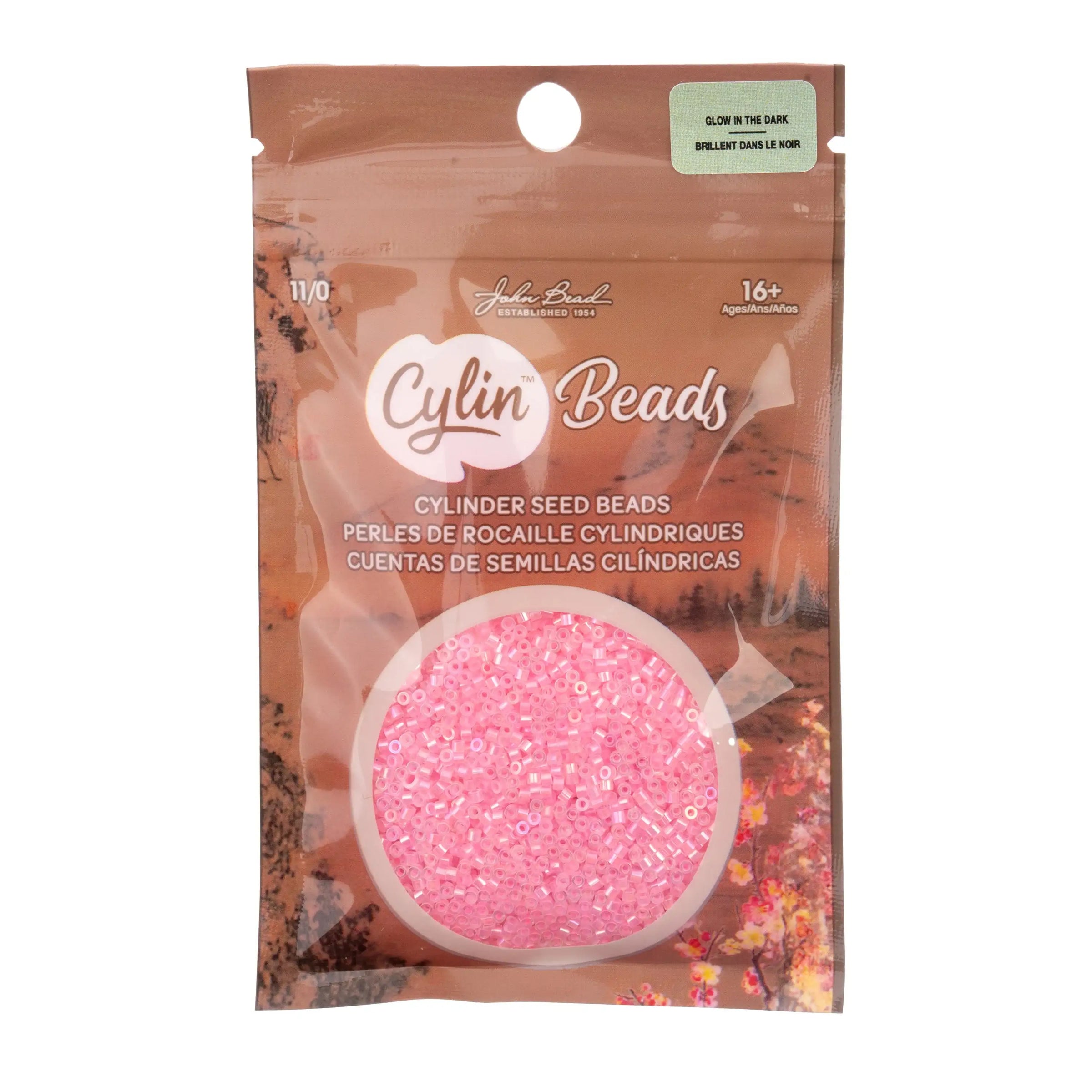 Cylin™ Beads 11/0, CY11-1119 Glow in Dark AB Rose, 25g - Cylin™ Beads 11/0, CY11-1119 Glow in Dark AB Rose, 25g - Default Title , The Argus Collection