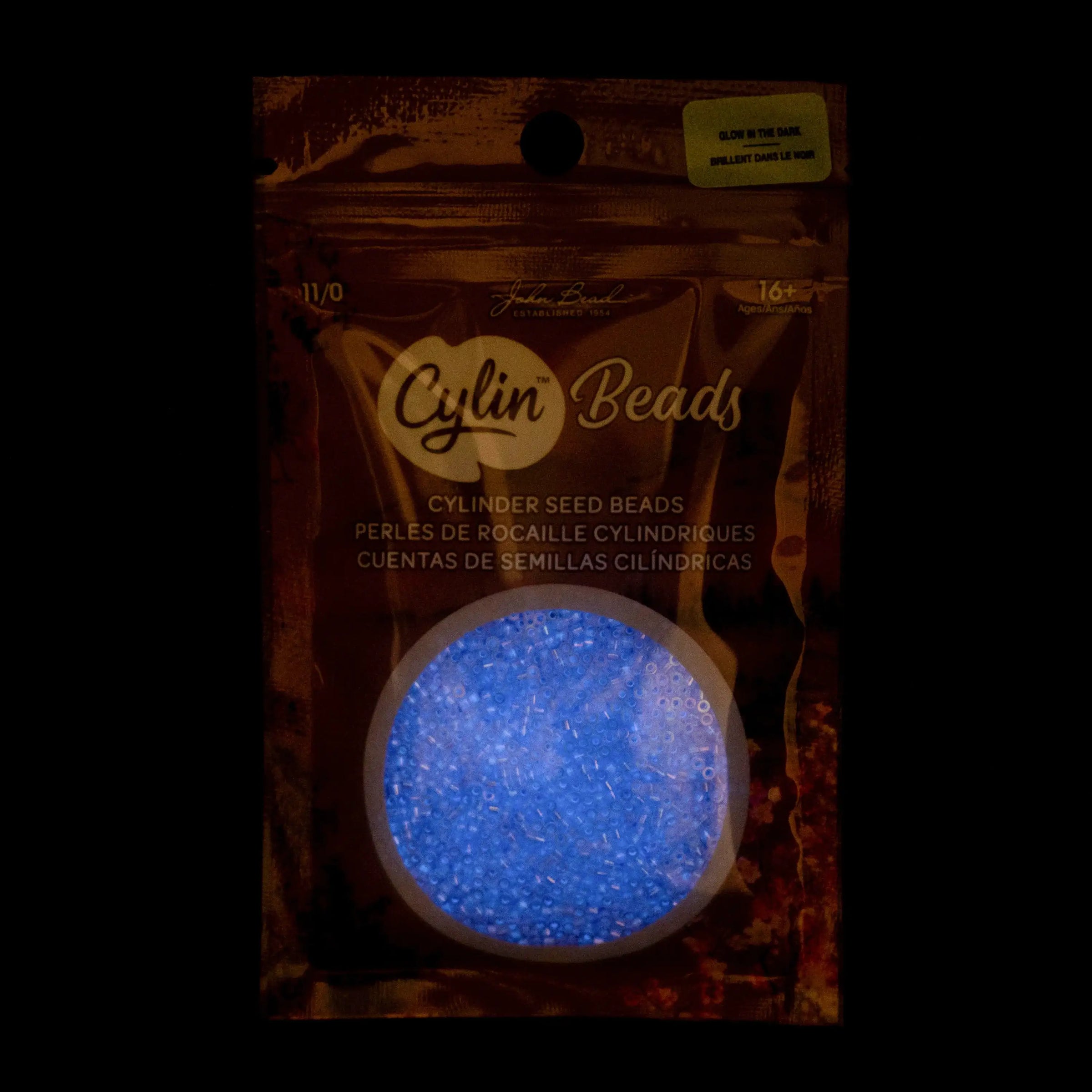 Cylin™ Beads 11/0, CY11-1120 Glow in Dark AB Violet, 25g - Cylin™ Beads 11/0, CY11-1120 Glow in Dark AB Violet, 25g - Default Title , The Argus Collection