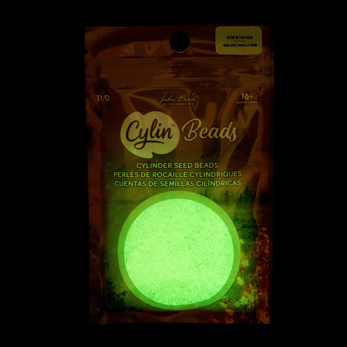 Cylin™ Beads 11/0, CY11-1124 Glow in Dark AB Light Green, 25g - Cylin™ Beads 11/0, CY11-1124 Glow in Dark AB Light Green, 25g - Default Title , The Argus Collection