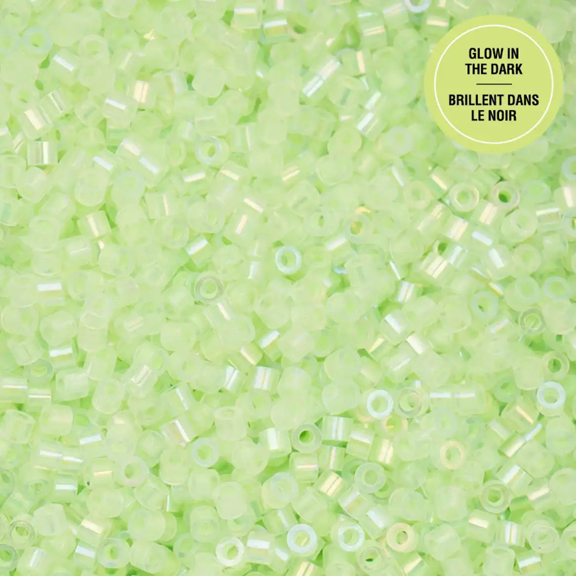 Cylin™ Beads 11/0, CY11-1124 Glow in Dark AB Light Green, 25g - Cylin™ Beads 11/0, CY11-1124 Glow in Dark AB Light Green, 25g - Default Title , The Argus Collection