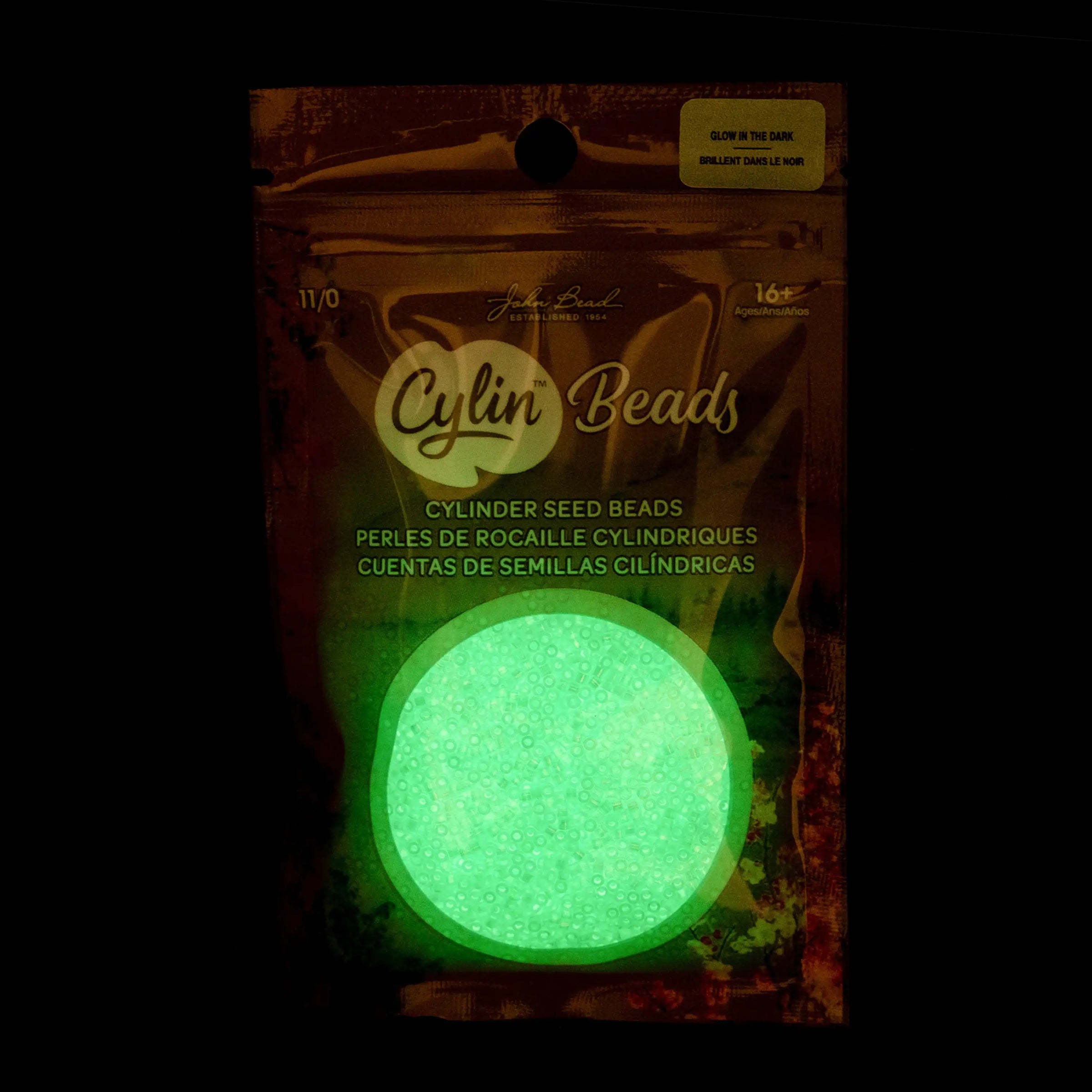 Cylin™ Beads 11/0, CY11-1125 Glow in Dark AB Green, 25g - Cylin™ Beads 11/0, CY11-1125 Glow in Dark AB Green, 25g - Default Title , The Argus Collection