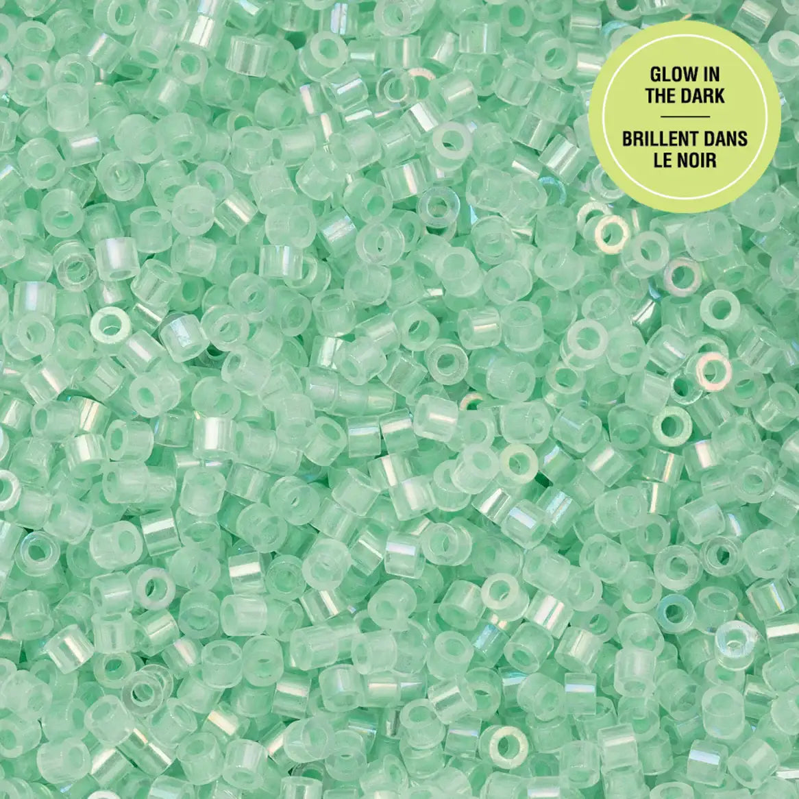 Cylin™ Beads 11/0, CY11-1125 Glow in Dark AB Green, 25g - Cylin™ Beads 11/0, CY11-1125 Glow in Dark AB Green, 25g - Default Title , The Argus Collection