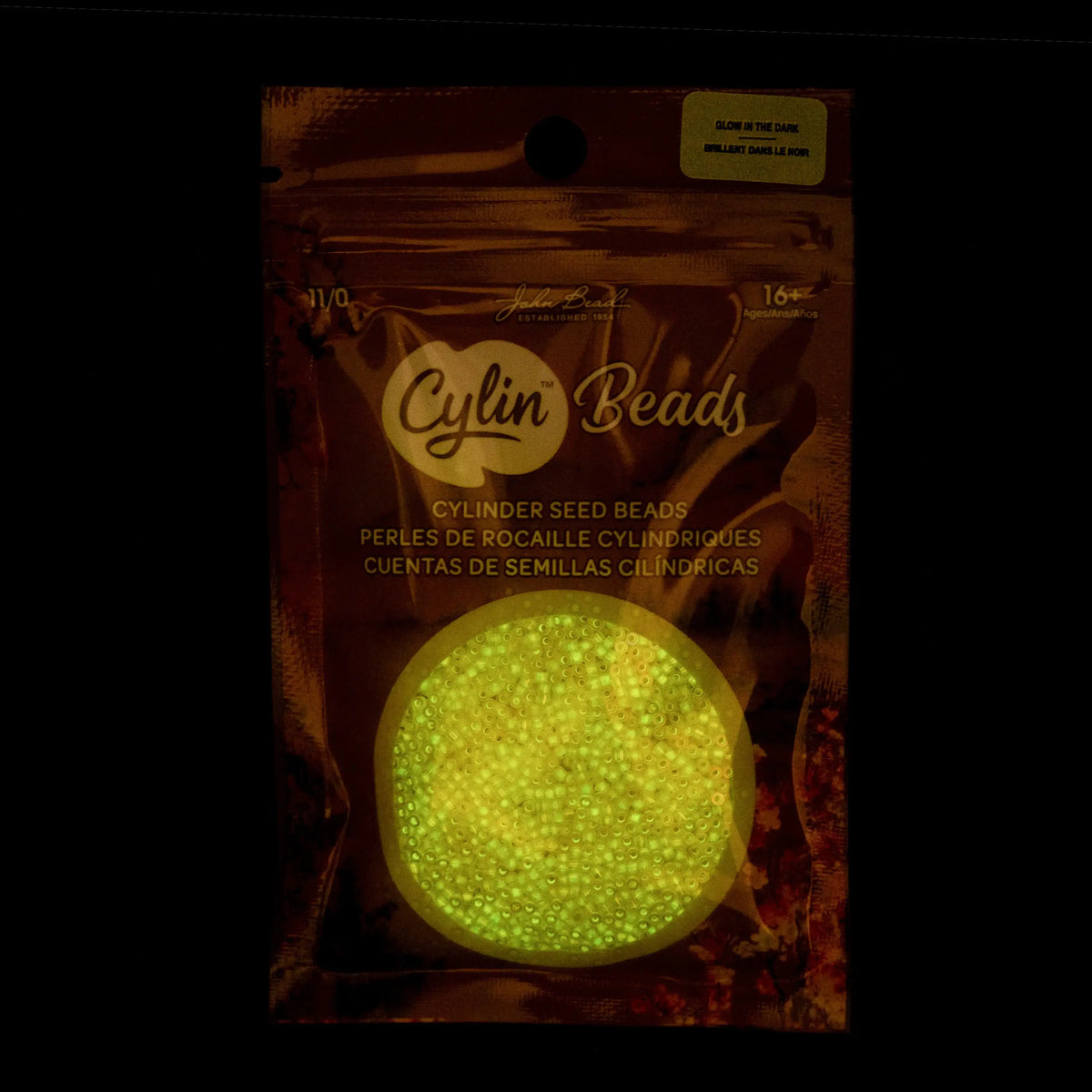 Cylin™ Beads 11/0, CY11-1126 Glow in Dark AB Gold Yellow, 25g - Cylin™ Beads 11/0, CY11-1126 Glow in Dark AB Gold Yellow, 25g - Default Title , The Argus Collection