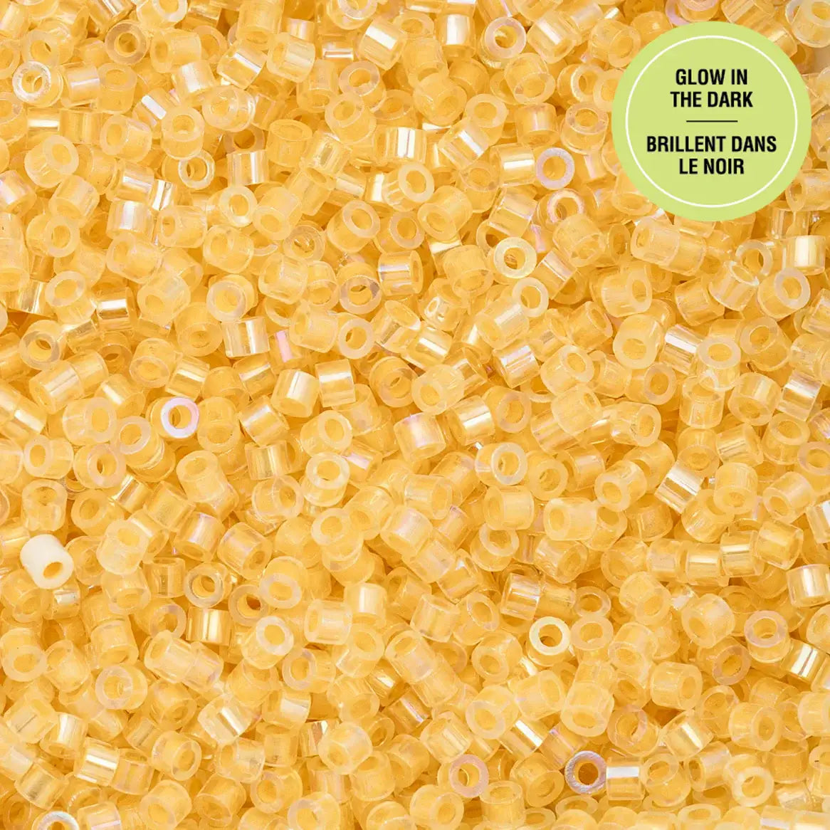 Cylin™ Beads 11/0, CY11-1126 Glow in Dark AB Gold Yellow, 25g - Cylin™ Beads 11/0, CY11-1126 Glow in Dark AB Gold Yellow, 25g - Default Title , The Argus Collection