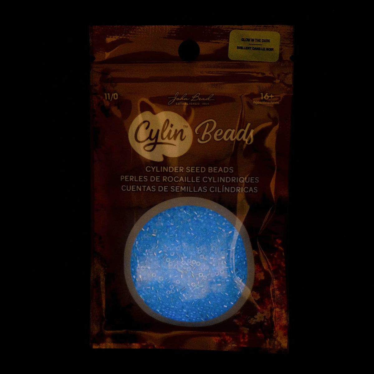 Cylin™ Beads 11/0, CY11-1131 Glow in Dark AB Sky, 25g - Cylin™ Beads 11/0, CY11-1131 Glow in Dark AB Sky, 25g - Default Title , The Argus Collection