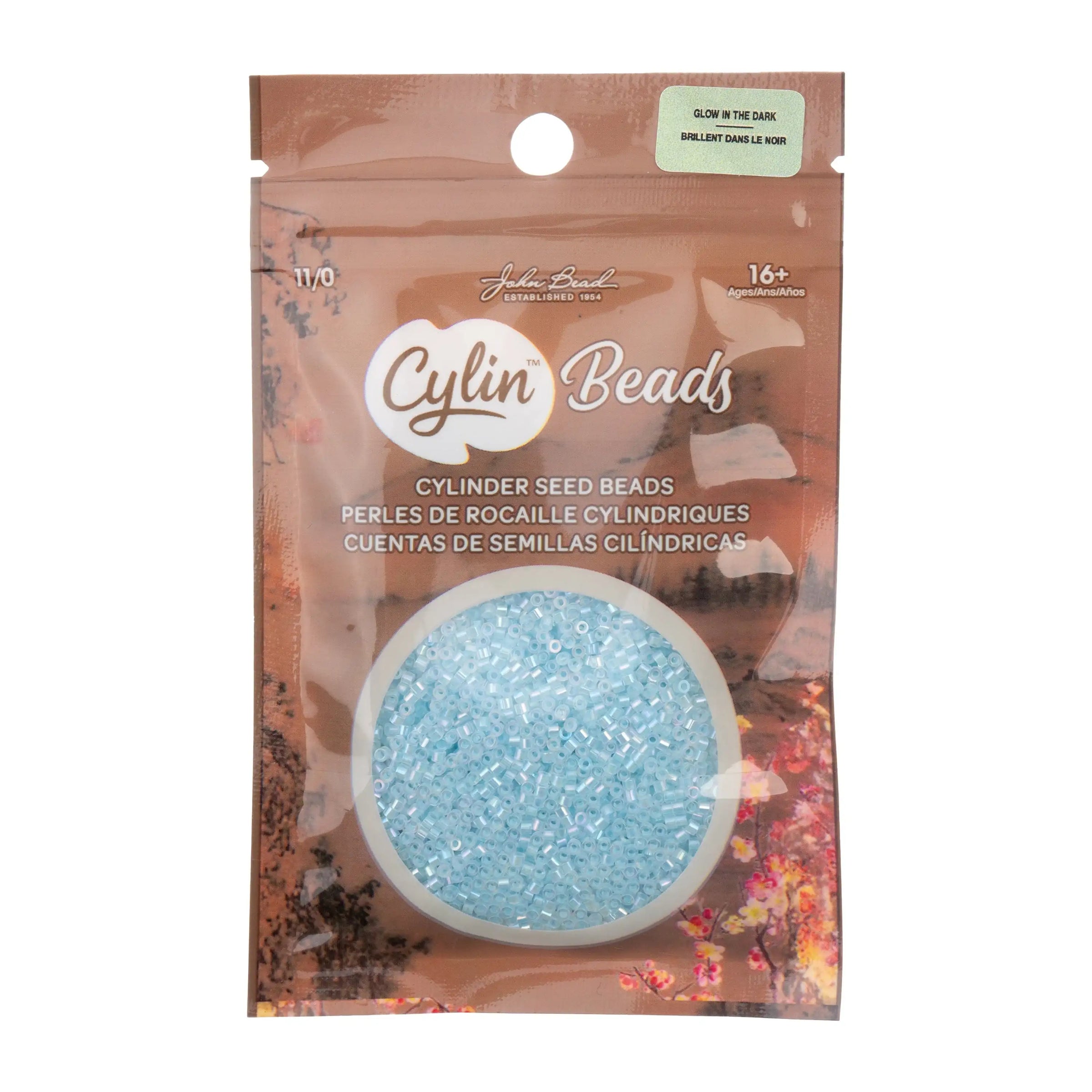 Cylin™ Beads 11/0, CY11-1131 Glow in Dark AB Sky, 25g - Cylin™ Beads 11/0, CY11-1131 Glow in Dark AB Sky, 25g - Default Title , The Argus Collection