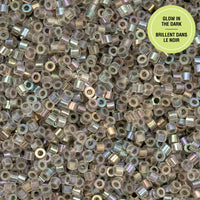 Cylin™ Beads 11/0, CY11-1133 Glow in Dark AB Grey, 25g - Cylin™ Beads 11/0, CY11-1133 Glow in Dark AB Grey, 25g - Default Title , The Argus Collection