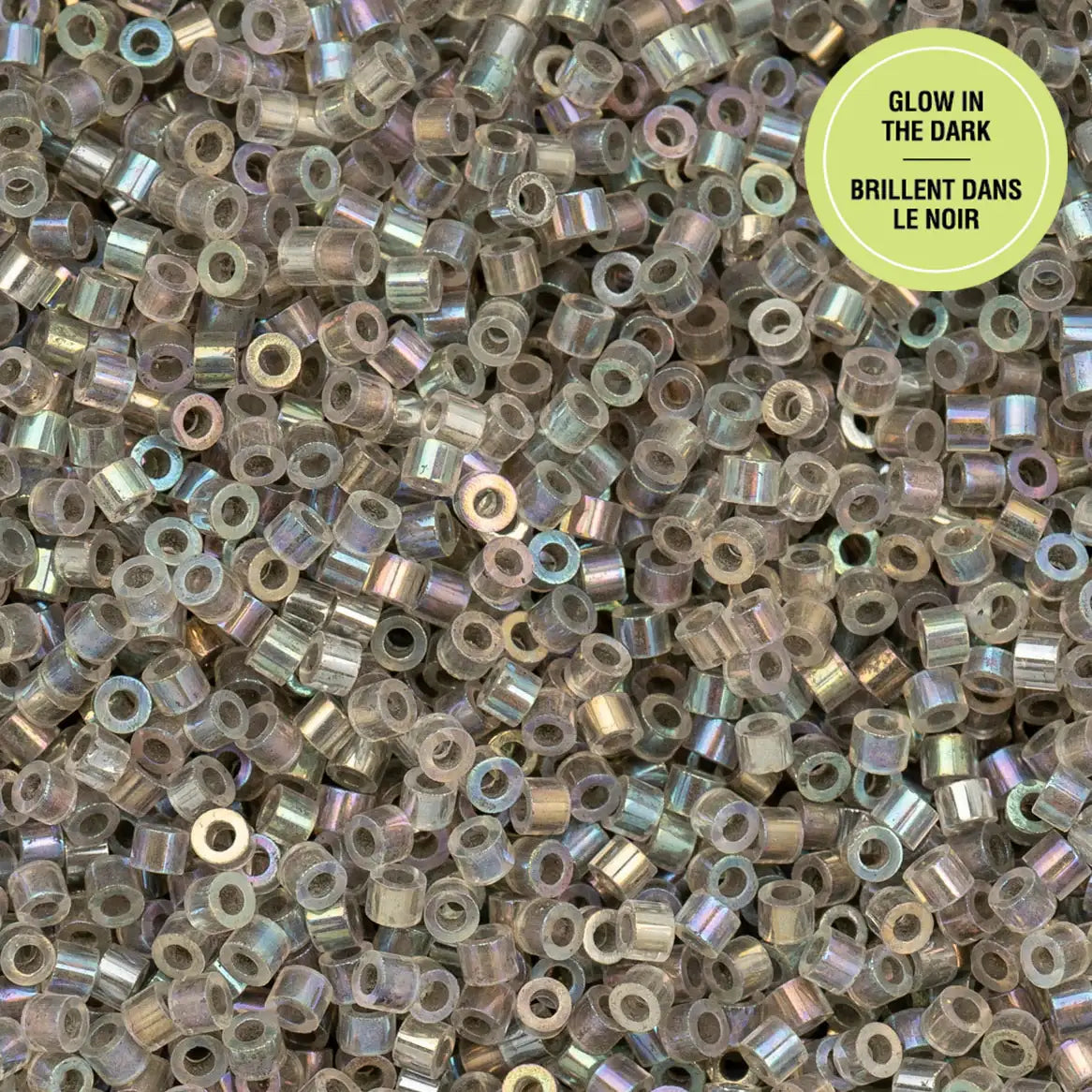 Cylin™ Beads 11/0, CY11-1133 Glow in Dark AB Grey, 25g - Cylin™ Beads 11/0, CY11-1133 Glow in Dark AB Grey, 25g - Default Title , The Argus Collection