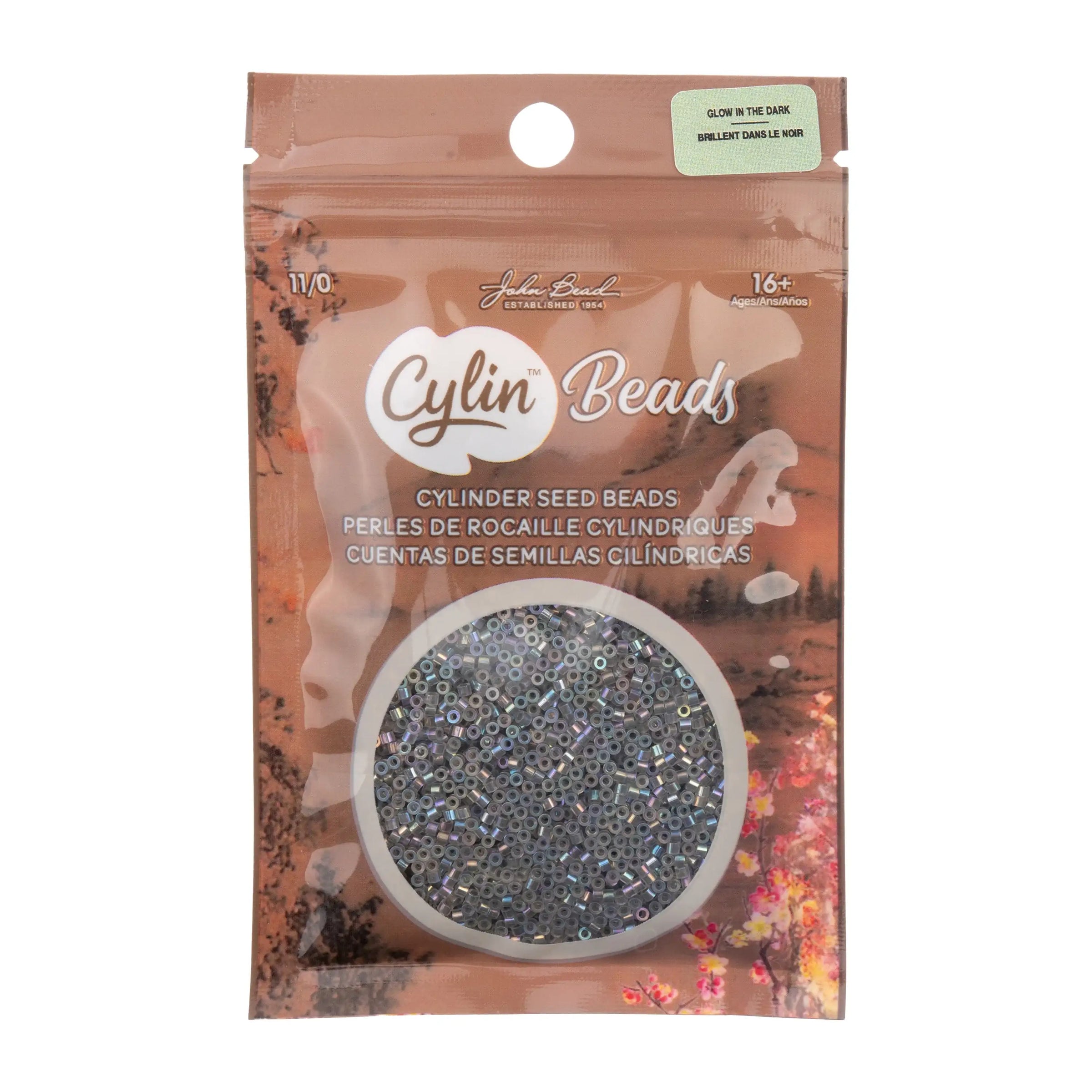 Cylin™ Beads 11/0, CY11-1133 Glow in Dark AB Grey, 25g - Cylin™ Beads 11/0, CY11-1133 Glow in Dark AB Grey, 25g - Default Title , The Argus Collection
