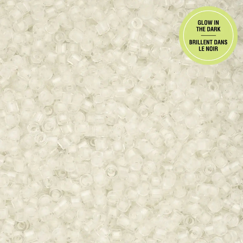 Cylin™ Beads 11/0, CY11-1134 Glow in Dark White to Green, 25g - Cylin™ Beads 11/0, CY11-1134 Glow in Dark White to Green, 25g - Default Title , The Argus Collection