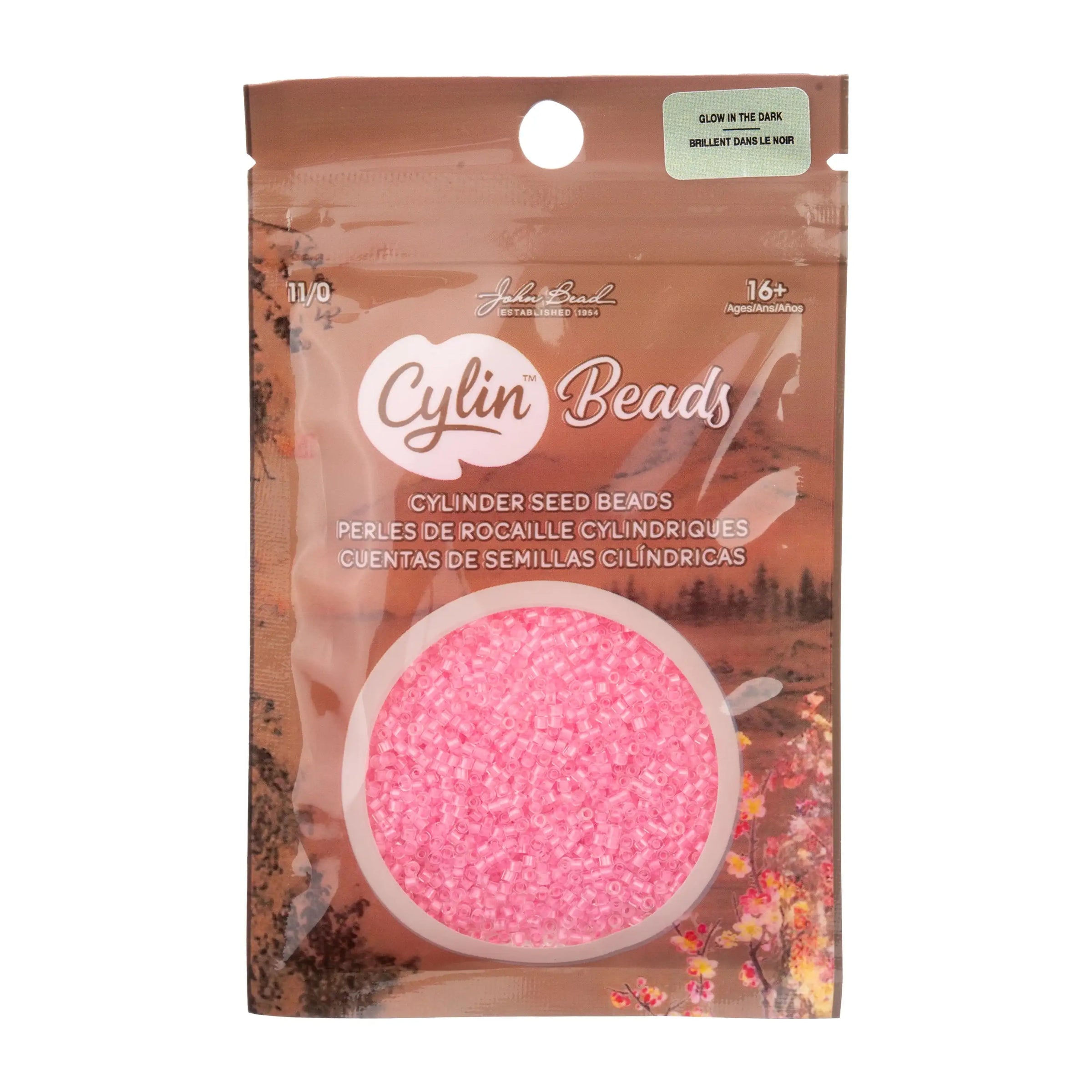 Cylin™ Beads 11/0, CY11-1139 Glow in Dark Rose, 25g - Cylin™ Beads 11/0, CY11-1139 Glow in Dark Rose, 25g - Default Title , The Argus Collection