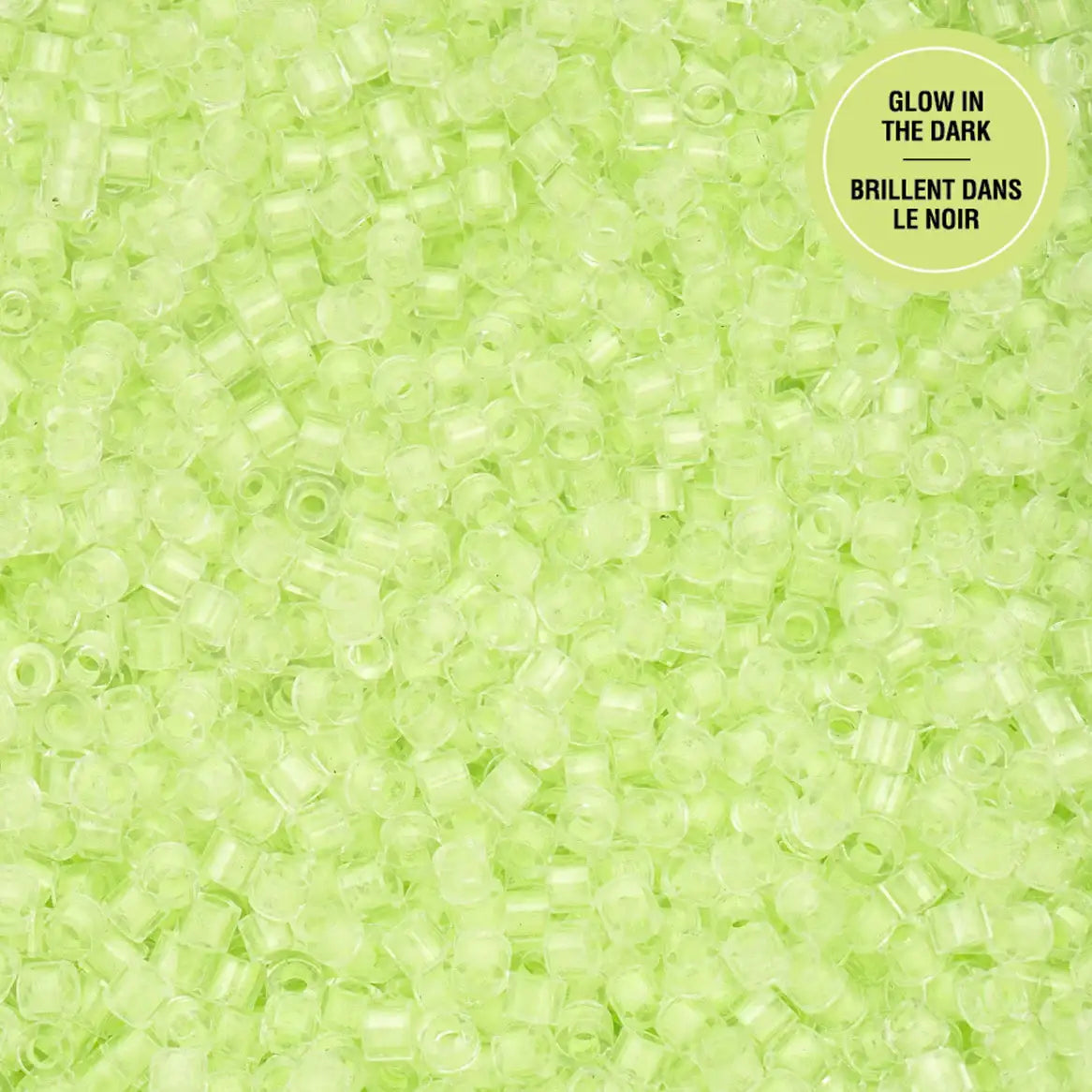 Cylin™ Beads 11/0, CY11-1144 Glow in Dark Light Green, 25g - Cylin™ Beads 11/0, CY11-1144 Glow in Dark Light Green, 25g - Default Title , The Argus Collection