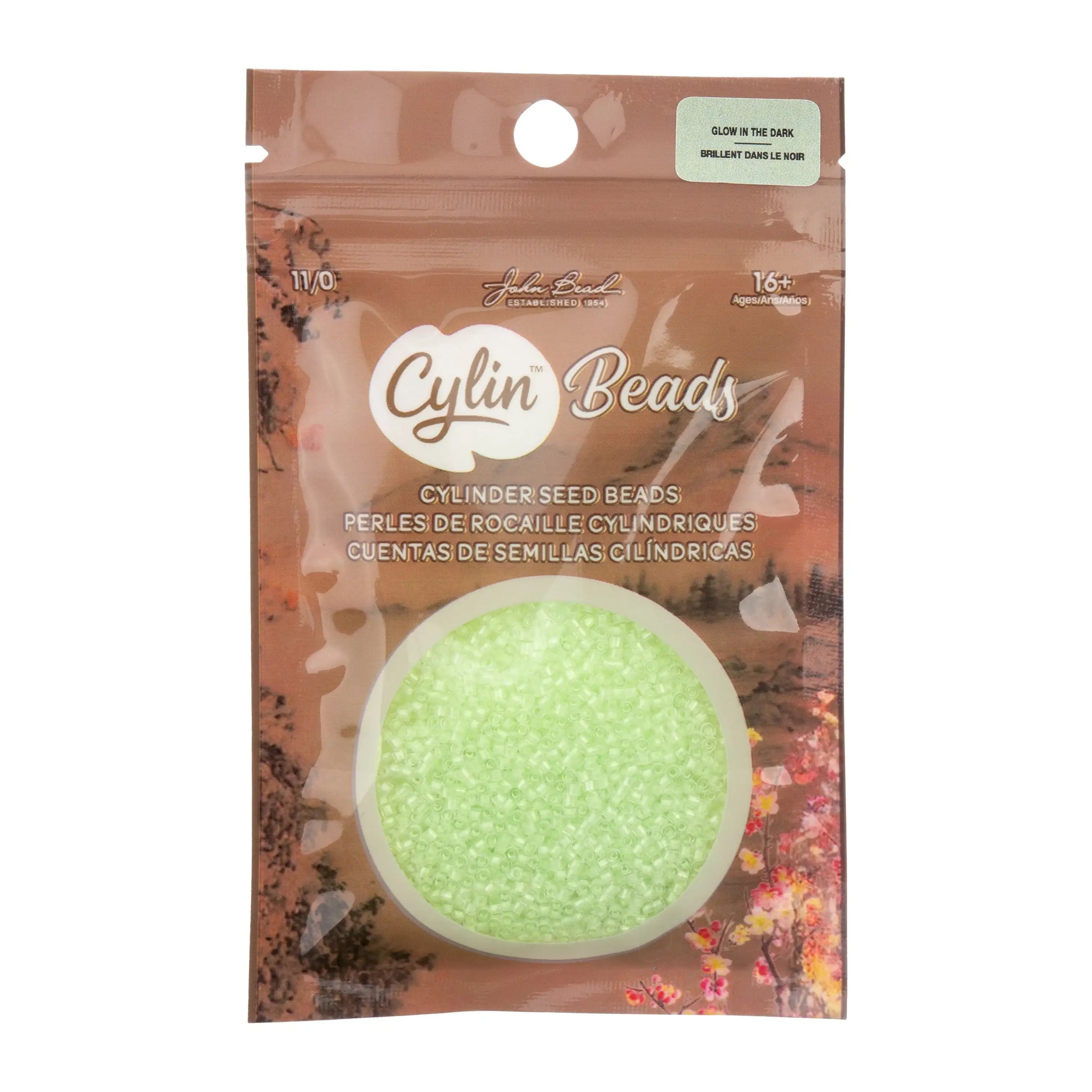 Cylin™ Beads 11/0, CY11-1144 Glow in Dark Light Green, 25g - Cylin™ Beads 11/0, CY11-1144 Glow in Dark Light Green, 25g - Default Title , The Argus Collection