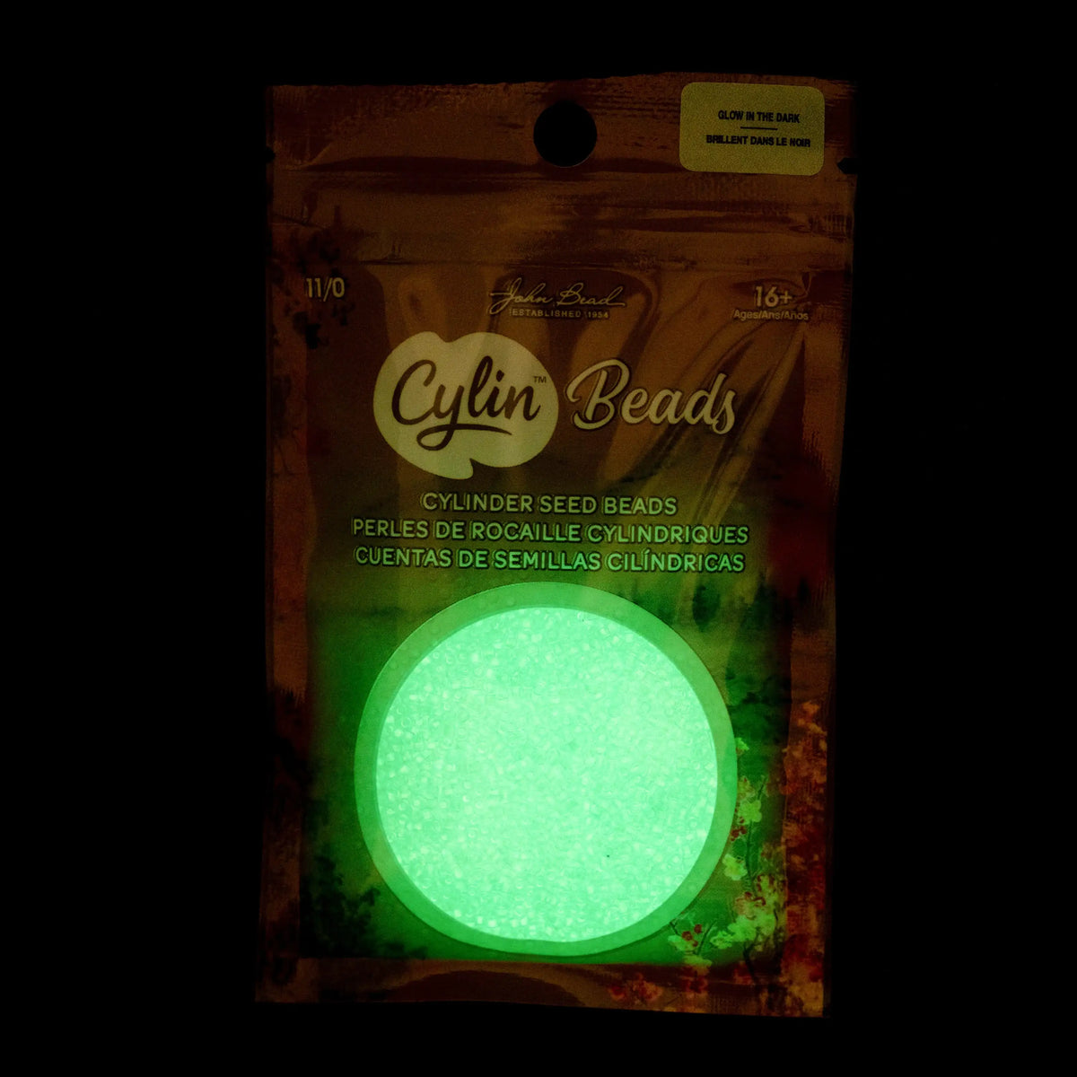 Cylin™ Beads 11/0, CY11-1145 Glow in Dark Green, 25g - Cylin™ Beads 11/0, CY11-1145 Glow in Dark Green, 25g - Default Title , The Argus Collection