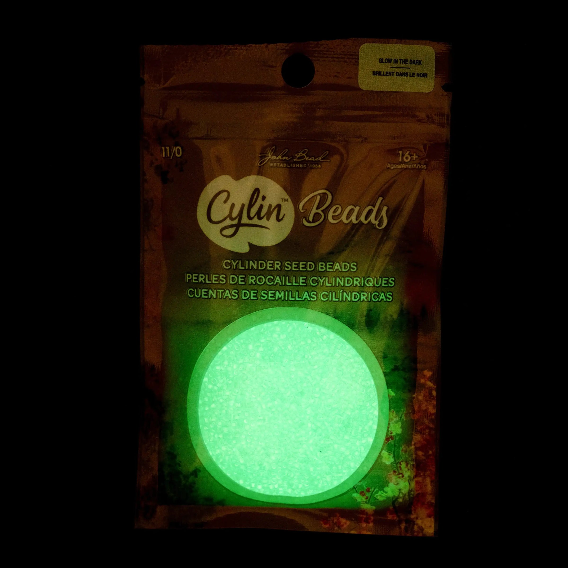 Cylin™ Beads 11/0, CY11-1145 Glow in Dark Green, 25g - Cylin™ Beads 11/0, CY11-1145 Glow in Dark Green, 25g - Default Title , The Argus Collection