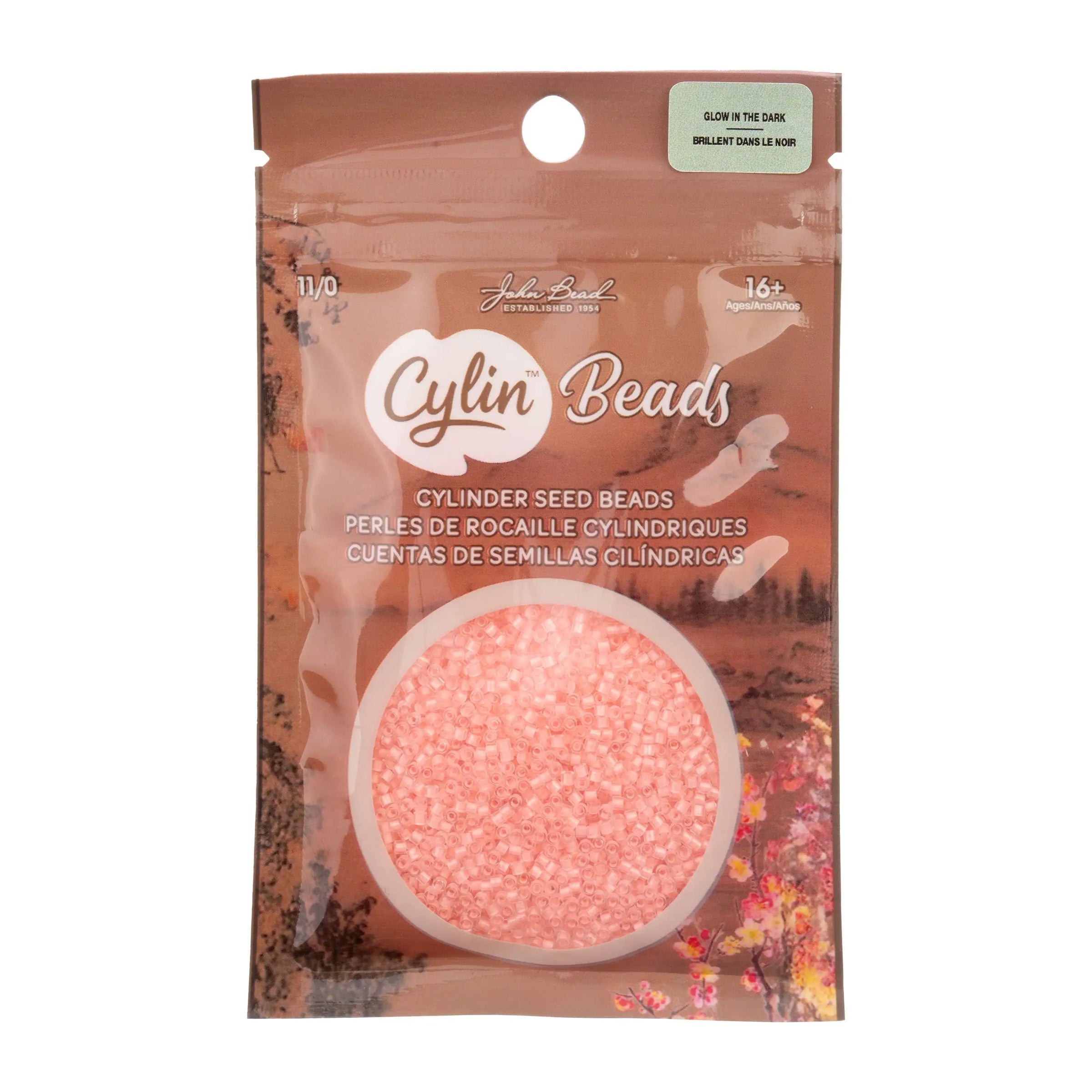 Cylin™ Beads 11/0, CY11-1149 Glow in Dark Coral, 25g - Cylin™ Beads 11/0, CY11-1149 Glow in Dark Coral, 25g - Default Title , The Argus Collection