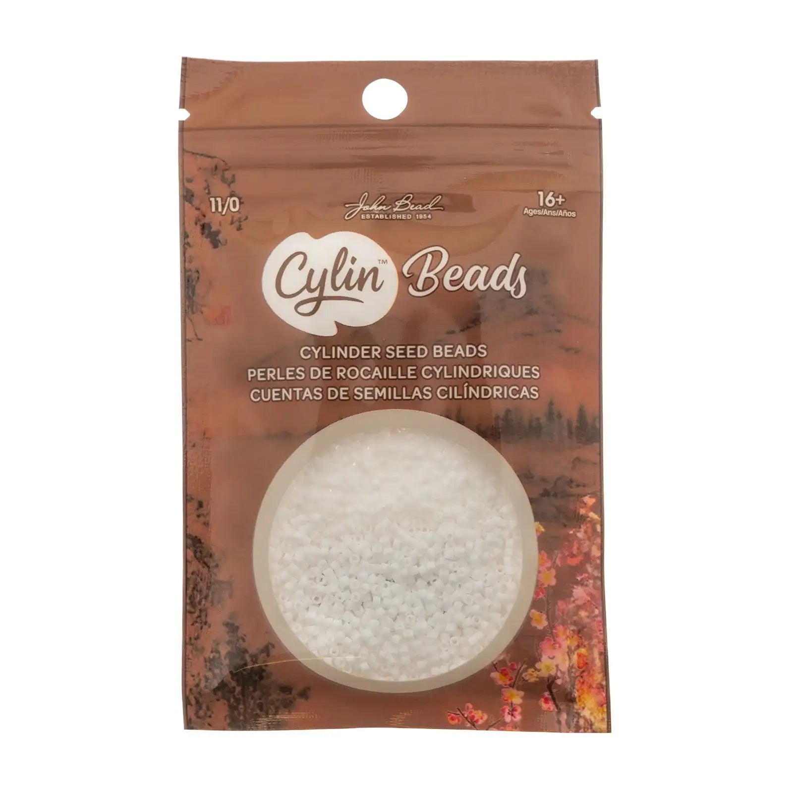 Cylin™ Beads 11/0, CY11-1154 Matte Macaron - White, 25g - Cylin™ Beads 11/0, CY11-1154 Matte Macaron - White, 25g - Default Title , The Argus Collection