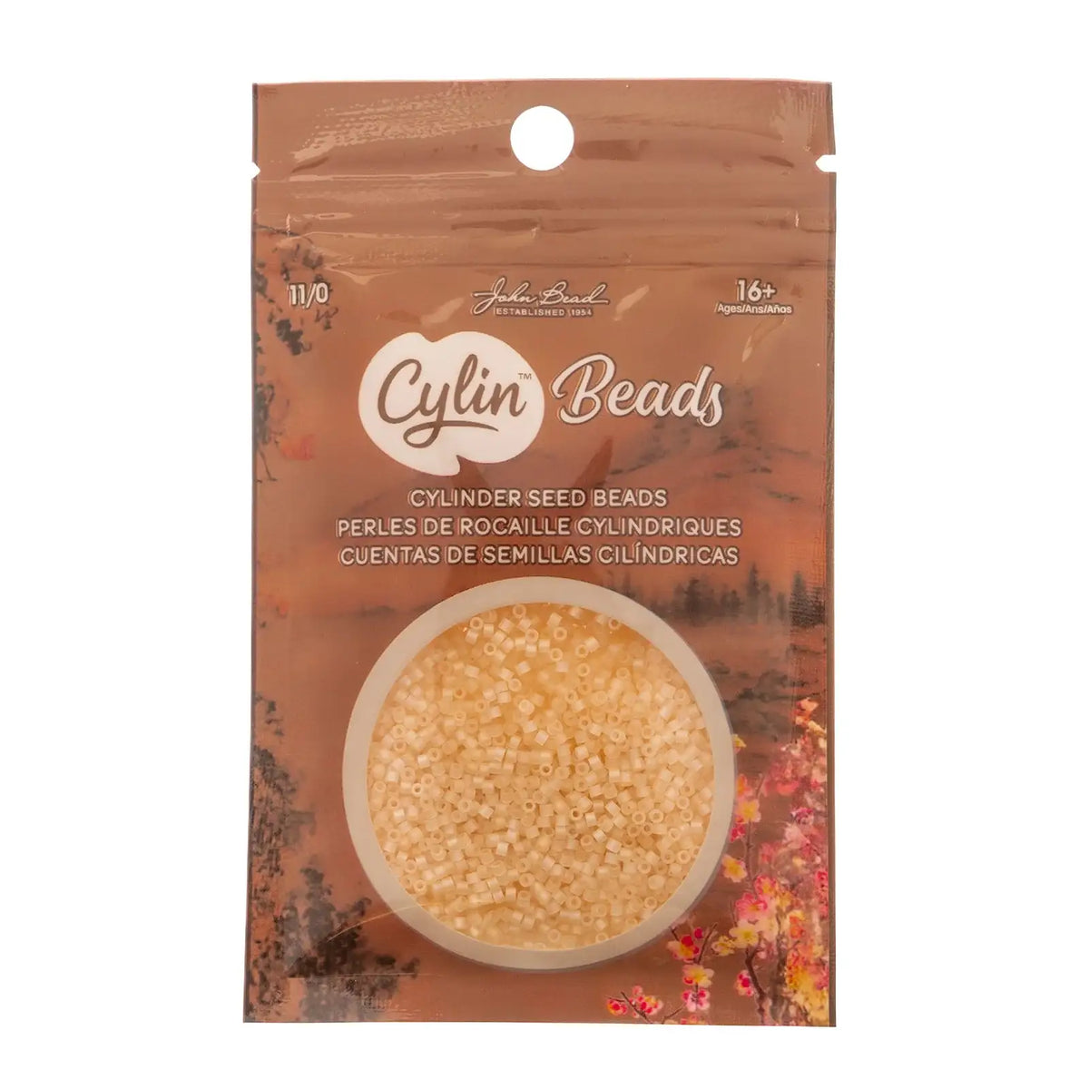 Cylin™ Beads 11/0, CY11-1177 Matte Macaron AB - Light Orange, 25g - Cylin™ Beads 11/0, CY11-1177 Matte Macaron AB - Light Orange, 25g - Default Title , The Argus Collection