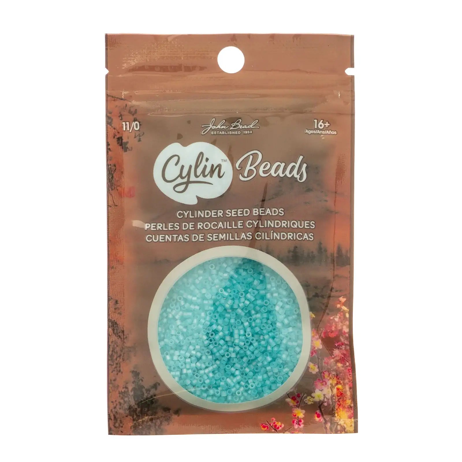 Cylin™ Beads 11/0, CY11-1185 Matte Macaron AB - Blue Turquoise, 25g - Cylin™ Beads 11/0, CY11-1185 Matte Macaron AB - Blue Turquoise, 25g - Default Title , The Argus Collection