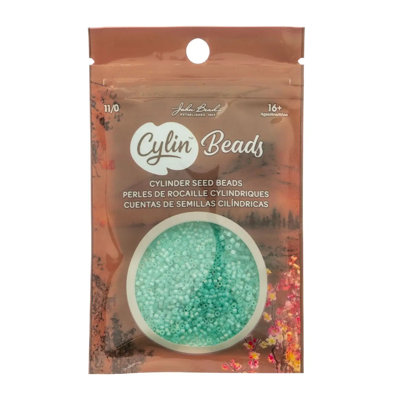Cylin™ Beads 11/0, CY11-1186 Matte Macaron AB - Green Turquoise, 25g - Cylin™ Beads 11/0, CY11-1186 Matte Macaron AB - Green Turquoise, 25g - Default Title , The Argus Collection